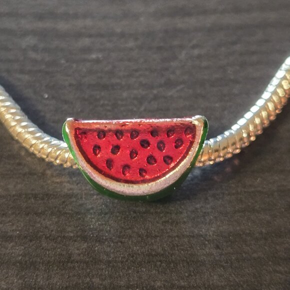 Watermelon Pandora type Charm   / Charme de type Pandora - Picture 5 of 8